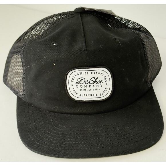 DC Shoes Snapback Hat – Black, Embroidered Logo, Adjustable Snapback, Unisex Cap - Picture 1 of 5
